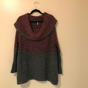 Free people cozy sweater with cowl neck.